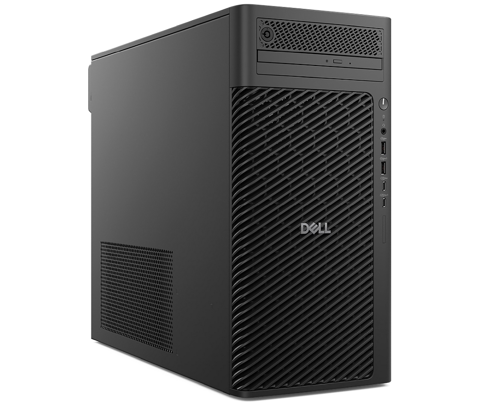 Dell Pro Max Tower T2 FCT2250, Intel Core Ultra 7 265K (30 MB cache, 20 cores, 3.3 GHz to 5.5GHz), 32GB: 2 x 16 GB, DDR5, 5600 MT/s, 1TB SSD PCIe M.2, Integrated Graphics, Bulgarian Keyboard&Mouse, 1500W, Ubuntu, 3Y PS