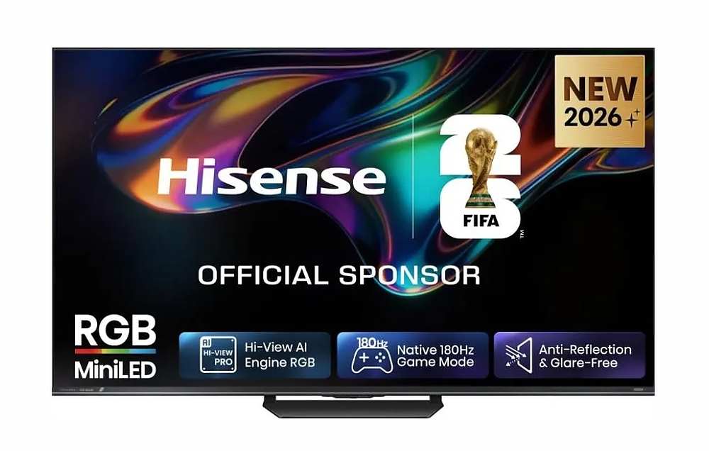 Hisense 65" UR8S, 4K Ultra HD 3840x2160, RGB Mini Led , DLED, Quantum Dot, 180Hz, IPS, HDR 10+, HLG, Dolby Vision IQ, Dolby Atmos, Smart TV,Light Sensor,WiFi 6eGHz, WiFi Direct, BT,2x10 W + 20 W + 2x5 W, Anyview Cast, 4xHDMI, 2xUSB, LAN, CI+, DVB-T2/C/S2