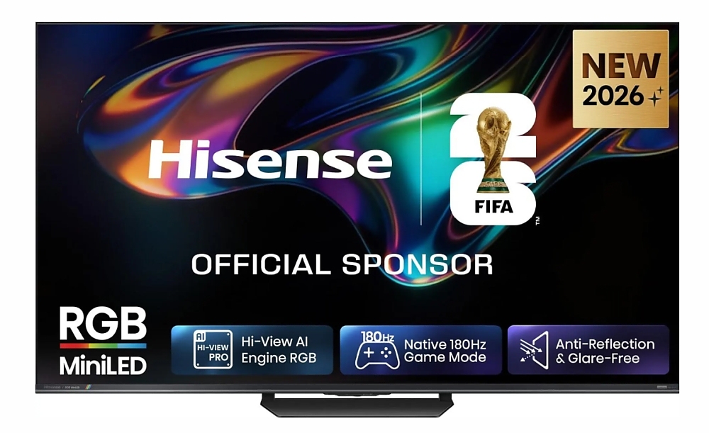 Hisense 75" UR8S, 4K Ultra HD 3840x2160, RGB Mini Led , DLED, Quantum Dot, 180Hz, IPS, HDR 10+, HLG, Dolby Vision IQ, Dolby Atmos, Smart TV,Light Sensor,WiFi 6eGHz, WiFi Direct, BT,2x10 W + 20 W + 2x5 W, Anyview Cast, 4xHDMI, 2xUSB, LAN, CI+, DVB-T2/C/S2