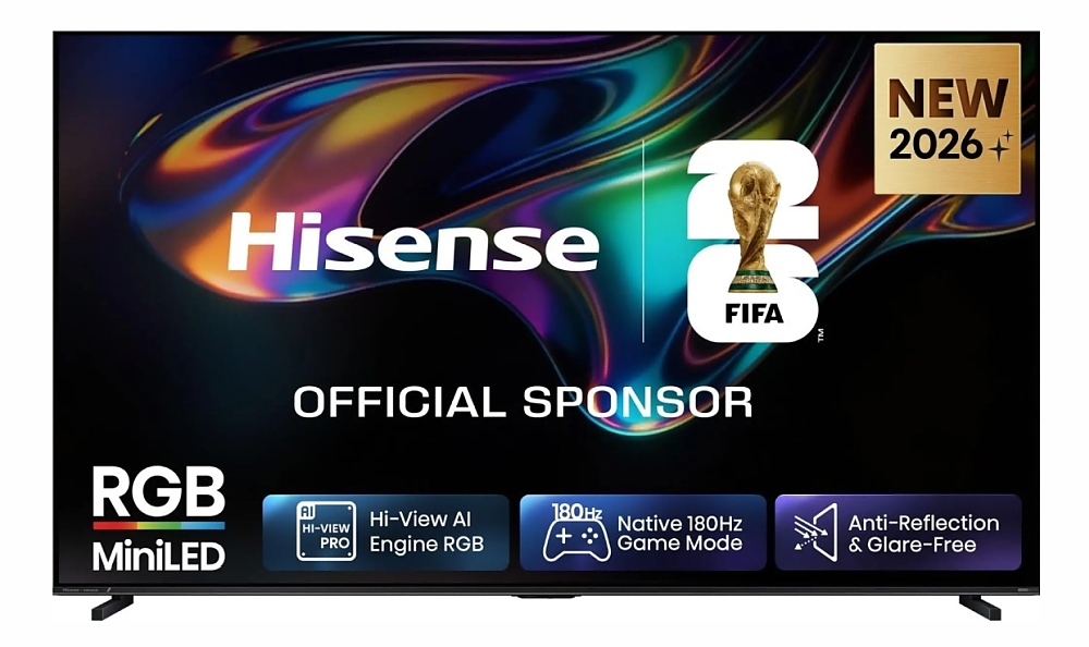 Hisense 100" UR8S, 4K Ultra HD 3840x2160, RGB Mini Led , DLED, Quantum Dot, 180Hz, IPS, HDR 10+, HLG, Dolby Vision IQ, Dolby Atmos, Smart TV,Light Sensor,WiFi 6eGHz, WiFi Direct, BT,2x10 W + 20 W + 2x5 W, Anyview Cast, 4xHDMI, 2xUSB, LAN, CI+, DVB-T2/C/S