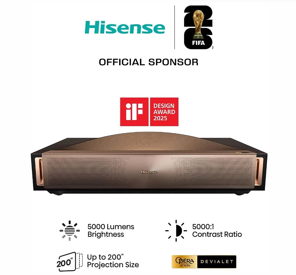 Hisense 4K Smart Laser TV L9Q, Ultra HD 3840x2160, 5000 lum, 5000;1,16:9 , 240 Hz, up tp 200 inch , Ultra short throw, HDR, HDR10, HDR 10+, Vidaa U7, 4 x HDMI, 2x10 W