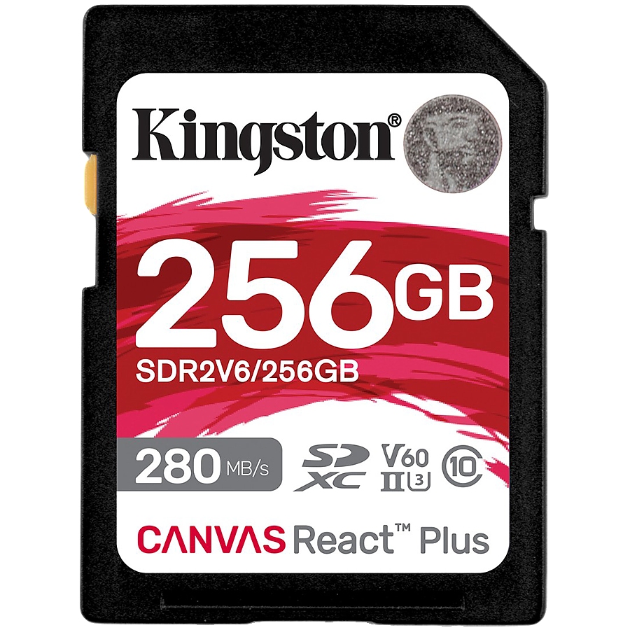 Kingston 256GB SDXC Canvas React Plus SDXC UHS-II 280R/150W U3 V60