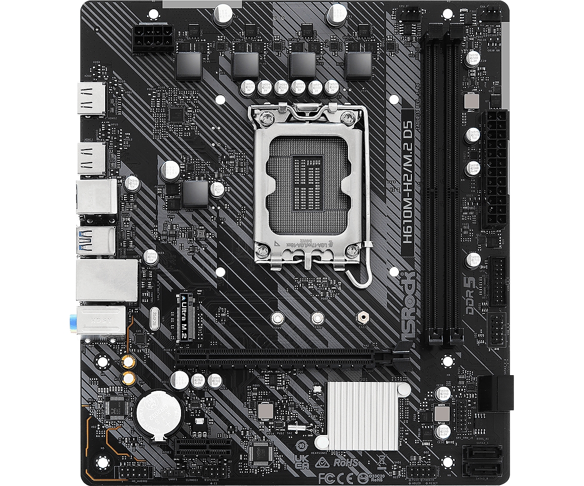 Дънна платка ASRock H610M-H2/M.2, DDR5, mATX