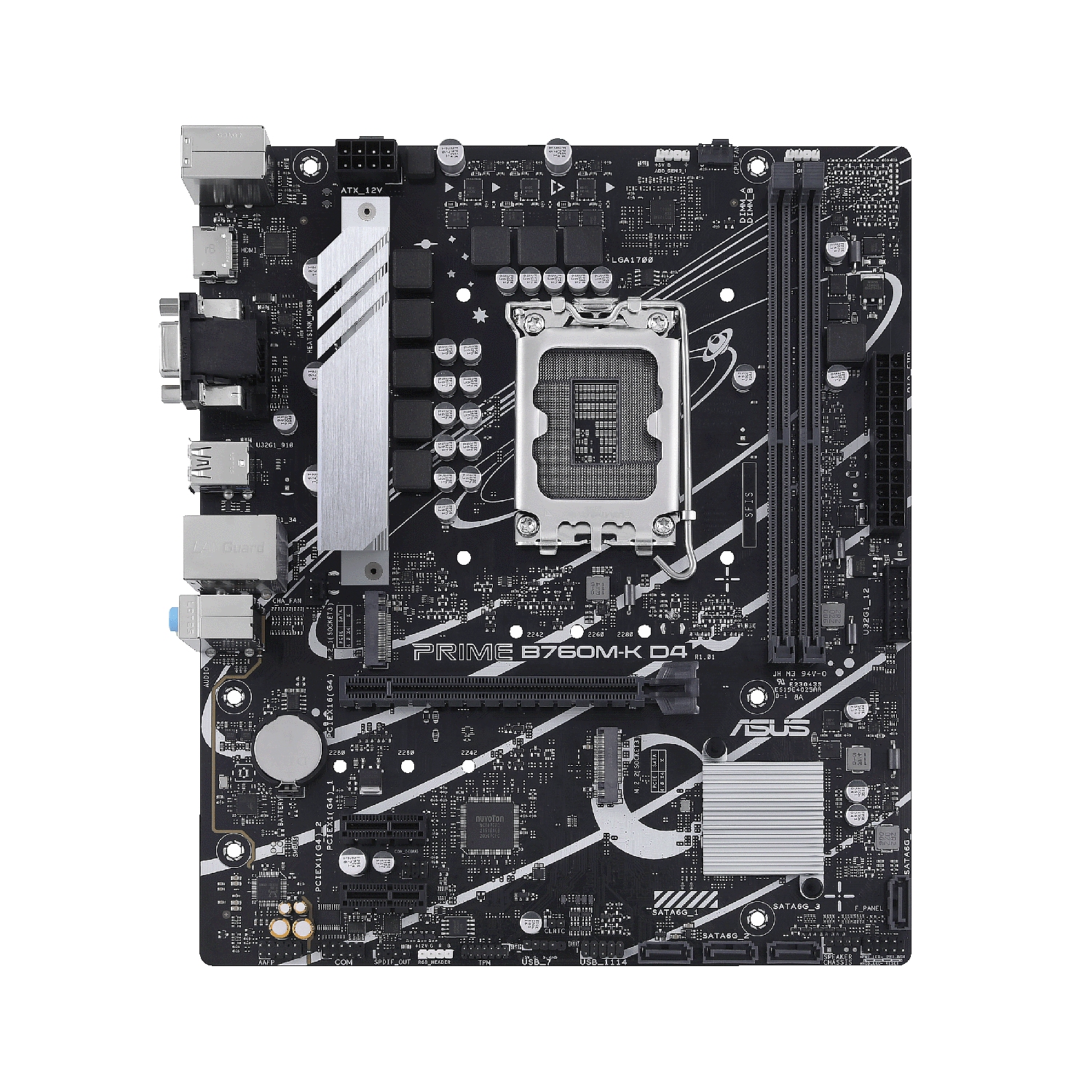 Дънна платка ASUS PRIME B760M-K D4, LGA 1700, mATX