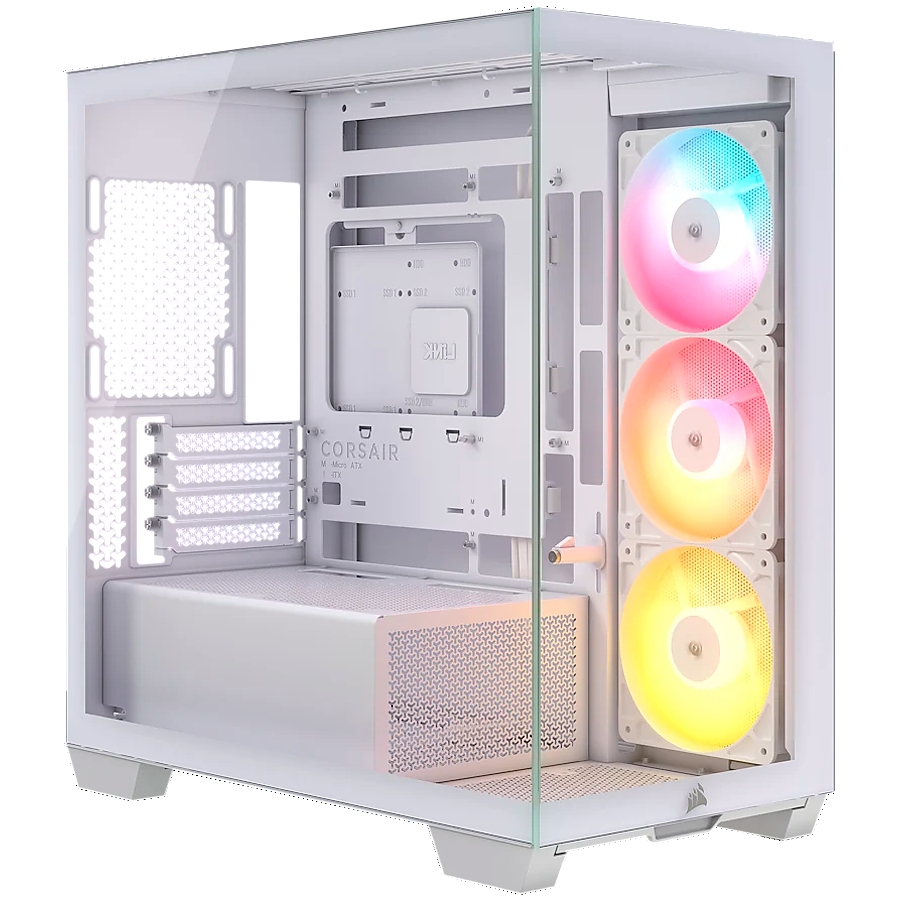 Corsair 2800X RS-R ARGB Panoramic Glass Micro-ATX Case, White