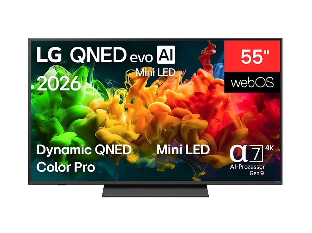 LG 55QNED81B3A, 55" 4K QNED MiniLED Smart TV, 3840x2160, DVB-T2/C/S2, Alpha 7 AI Processor, HDR10/HLG, webOS 26 ThinQ, VRR/ALLM/HGiG, 4K Super Upscaling, WiFi 5, Bluetooth 5.3, AirPlay 2, SPDIF, LAN, CI, HDMI, AI Sound Pro, Google Cast, Motion Booster