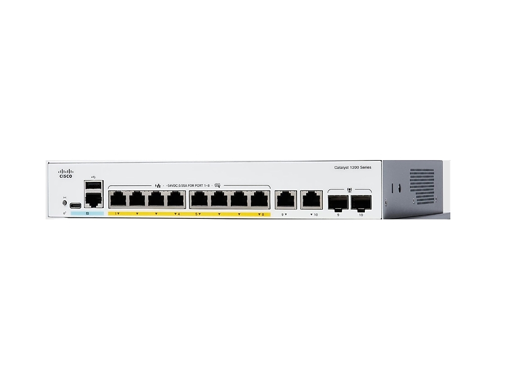 Cisco Catalyst 1200 8-port GE, Desktop, Ext PS, PoE Input