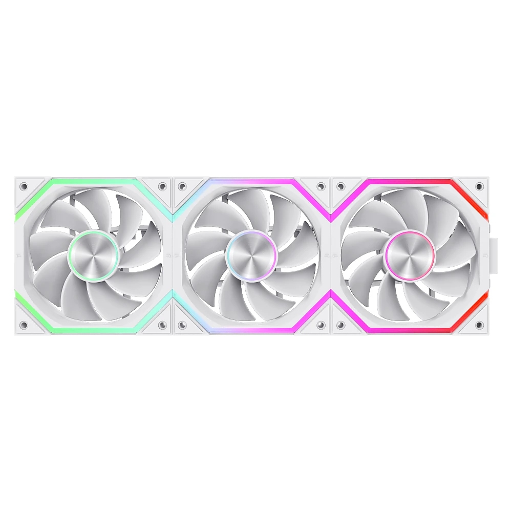 Gamemax Комплект вентилатори Fan Pack 3-in-1 3x120mm - FN12A-N2 WL-RW - Reverse, Daisy-Chain, A-RGB, White