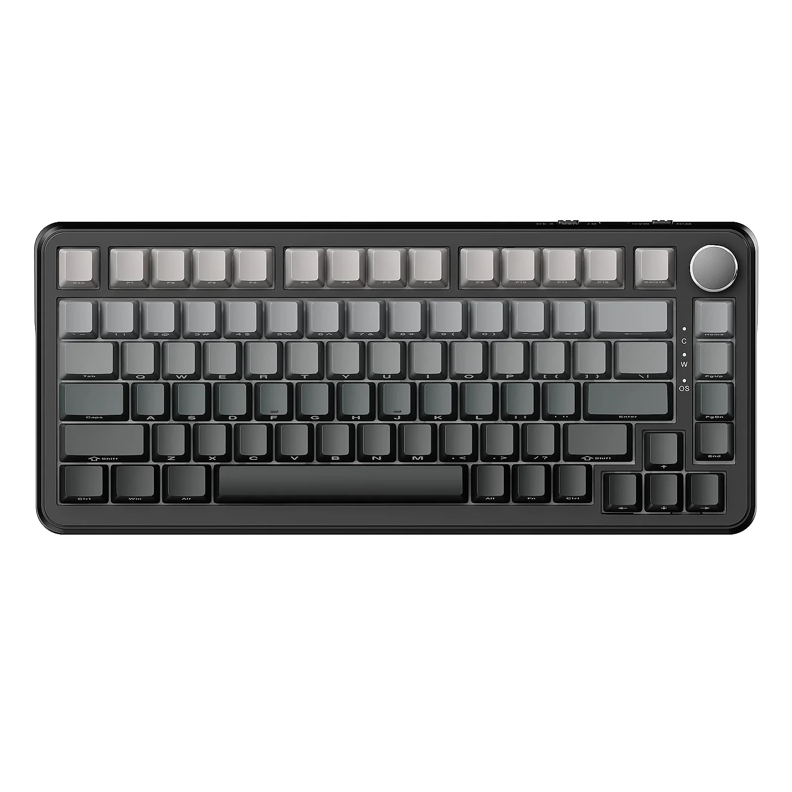 Ajazz геймърска механична клавиатура Wireless Gaming Mechanical Keyboard AK820 MAX - White birch [Linear] (English US), Side Printed, Gray