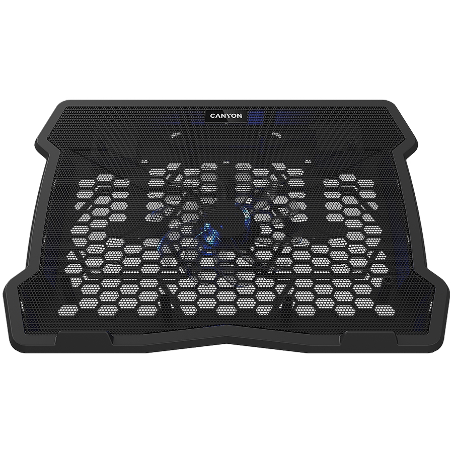 CANYON NS02, Cooling stand single fan with 2x2.0 USB hub, support up to 10&rdquo;-15.6&rdquo; laptop, ABS plastic and iron, Fans dimension:125*125*15mm(1pc), DC 5V, fan speed: 800-1000RPM, size:340*265*30mm, 406g