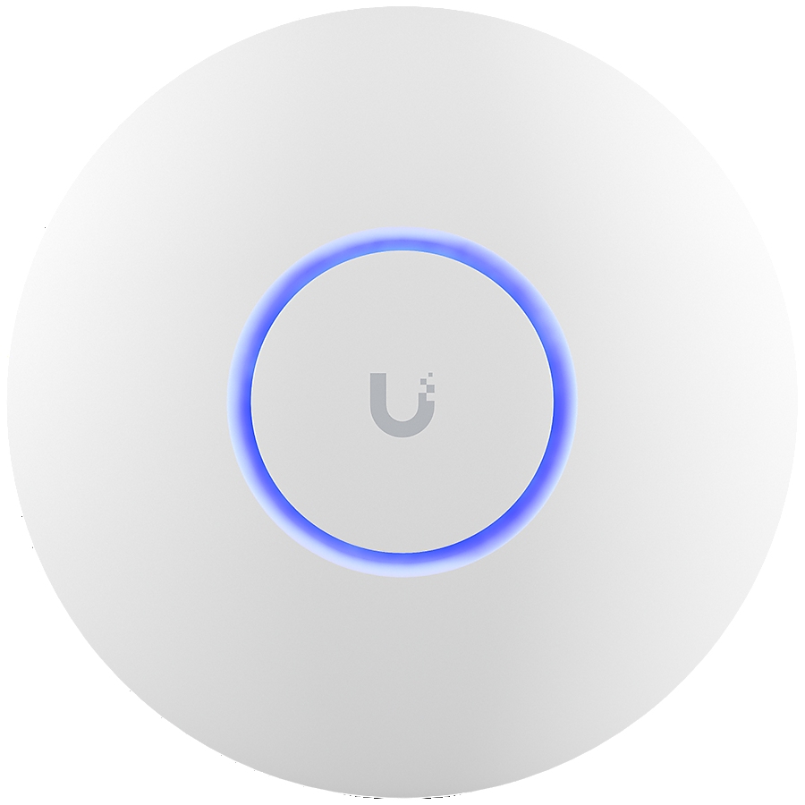 UBIQUITI U6+, WiFi 6, 4 spatial streams, 140 m&sup2; (1,500 ft&sup2;) coverage, 300+ connected devices, Powered using PoE, GbE uplink.