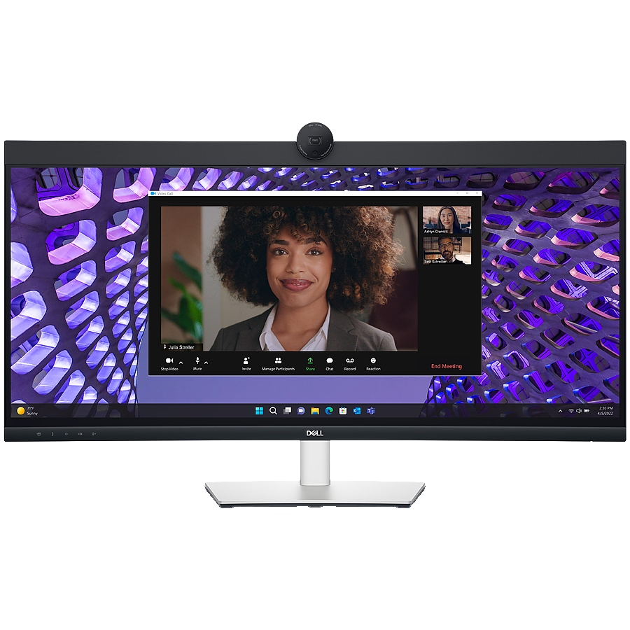 Monitor LED Dell P3424WEB Curved Video Conferencing 34", 3440x1440 WQHD, IPS Antiglare, 21:9, 1000:1, 300 cd/m2, 8ms/5ms, 178/178, DP, HDMI, 2xUSB-C (DP/PD), USB-B, 2xUSB 3.2, RJ-45, 2x5W Speakers, Cam, Mic, Tilt, Swivel, Height Adjust, 3Y