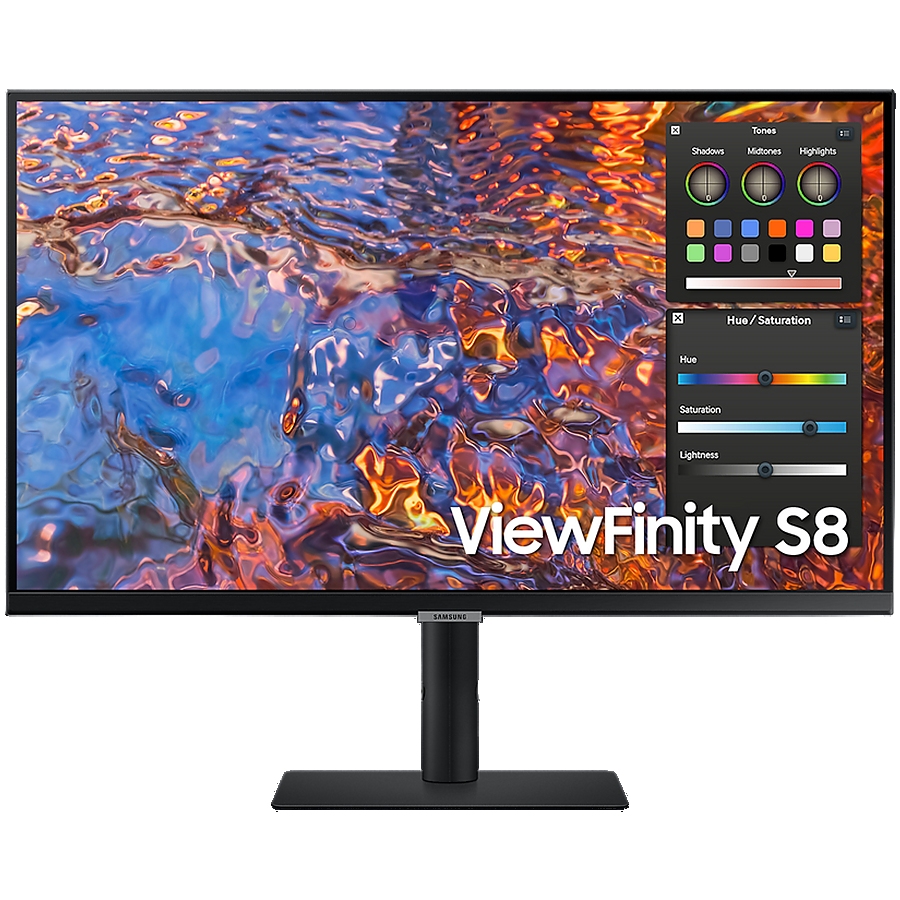Monitor LED Samsung LS27B800PXPXEN HRM S80PB, 27" UHD FLAT 16:9 (3840x2160) IPS 60Hz, 350 cd/㎡, 1000:1, HDR400, 5ms, 178/178, 1xDP 1xHDMI, 3xUSB 3.0 1xUSB-C (90W), 3.5 Jack, Tilt/Pivot/Swivel/HeightAdj, VESA 100x100, 3Y