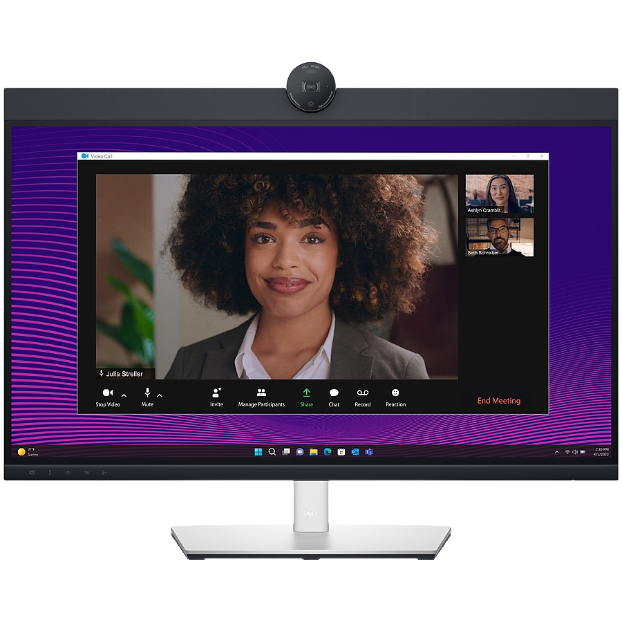 Monitor DELL P2724DEB Video Conferencing 27", 2560x1440, QHD, IPS Antiglare, 16:9, 1000:1, 350 cd/m2, 8ms/5ms, 178/178, 2xDP, HDMI, 2xUSB-C (DP/PD), USB-B, 3xUSB-A, RJ-45, Audio line out, 2x5W Speaker, Cam, Mic, Tilt, Swivel, Pivot, Height Adjust, 3Y