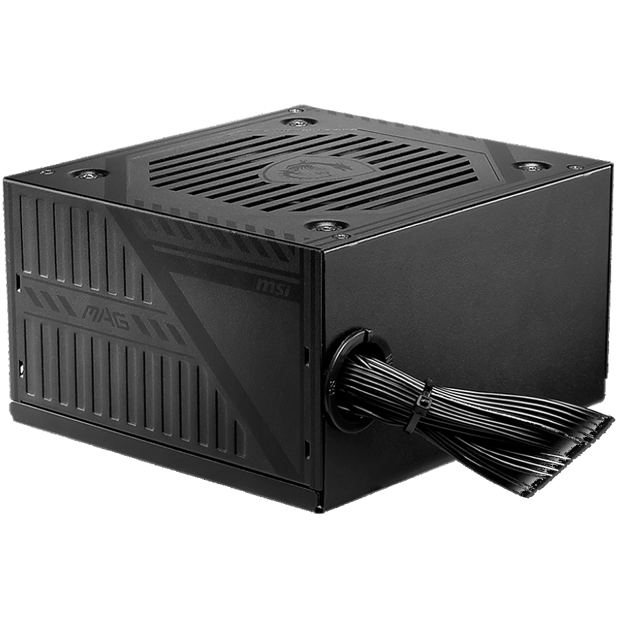 MSI MAG A600DN, 600W, 80 Plus Standart, 120mm Low Noise Fan, Protections: OCP/OVP/OPP/OTP/SCP/UVP, Dimensions: 150mmx140mmx86mm, 3Y Warranty
