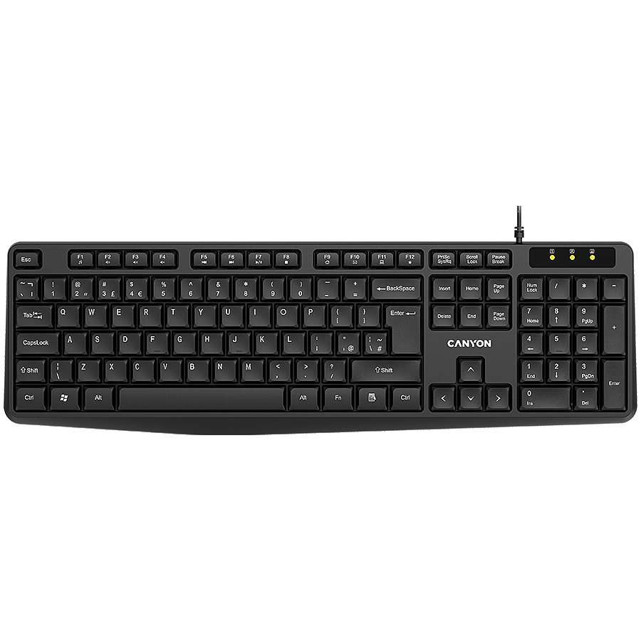 CANYON keyboard KB-1 EN/BG Wired Black