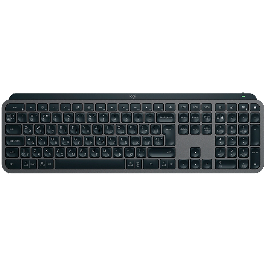 LOGITECH MX Keys S Plus Bluetooth Illuminated Keyboard with Palm Rest - GRAPHITE - US INT'L