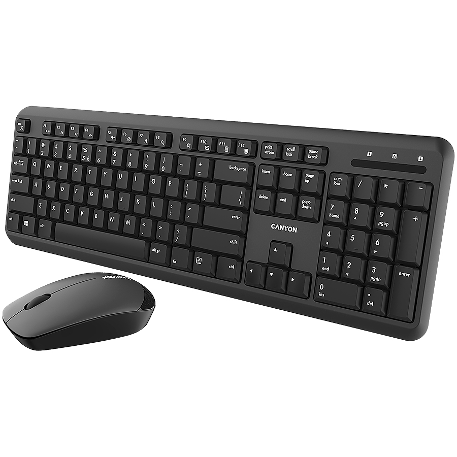 CANYON SET-W20 EN/BG Keyboard+Mouse Velvet Wireless Black