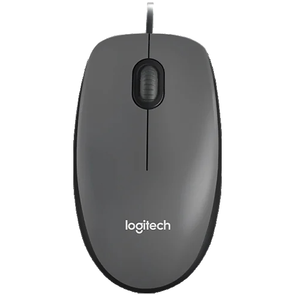 LOGITECH M100 Corded Mouse - BLACK - USB