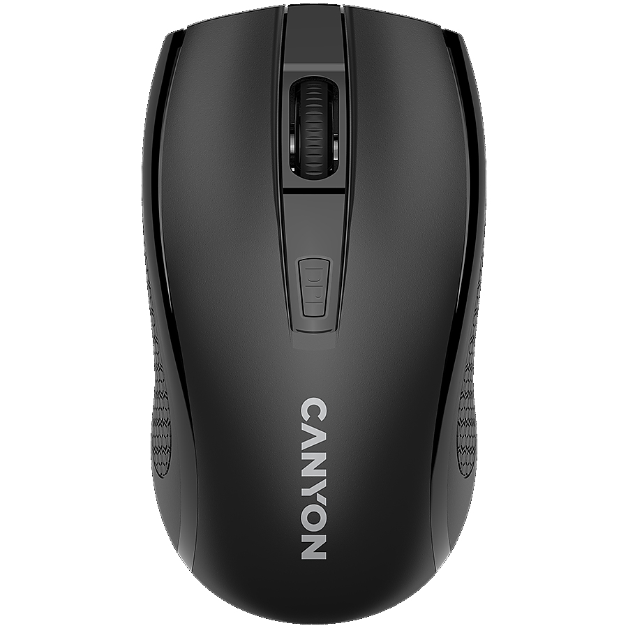CANYON MW-7, 2.4Ghz wireless mouse, 6 buttons, DPI 800/1200/1600, with 1 AA battery ,size 110*60*37mm,58g,black