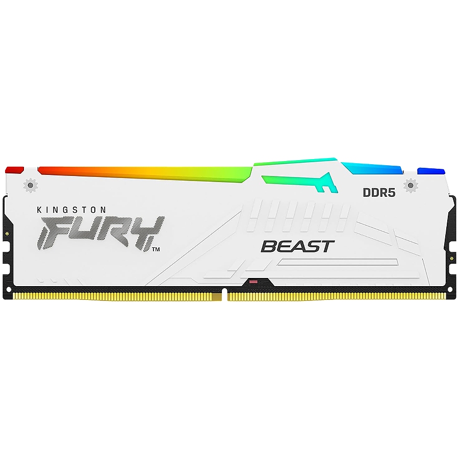 Kingston 32GB 6000MT/s DDR5 CL30 DIMM (Kit of 2) FURY Beast White RGB EXPO