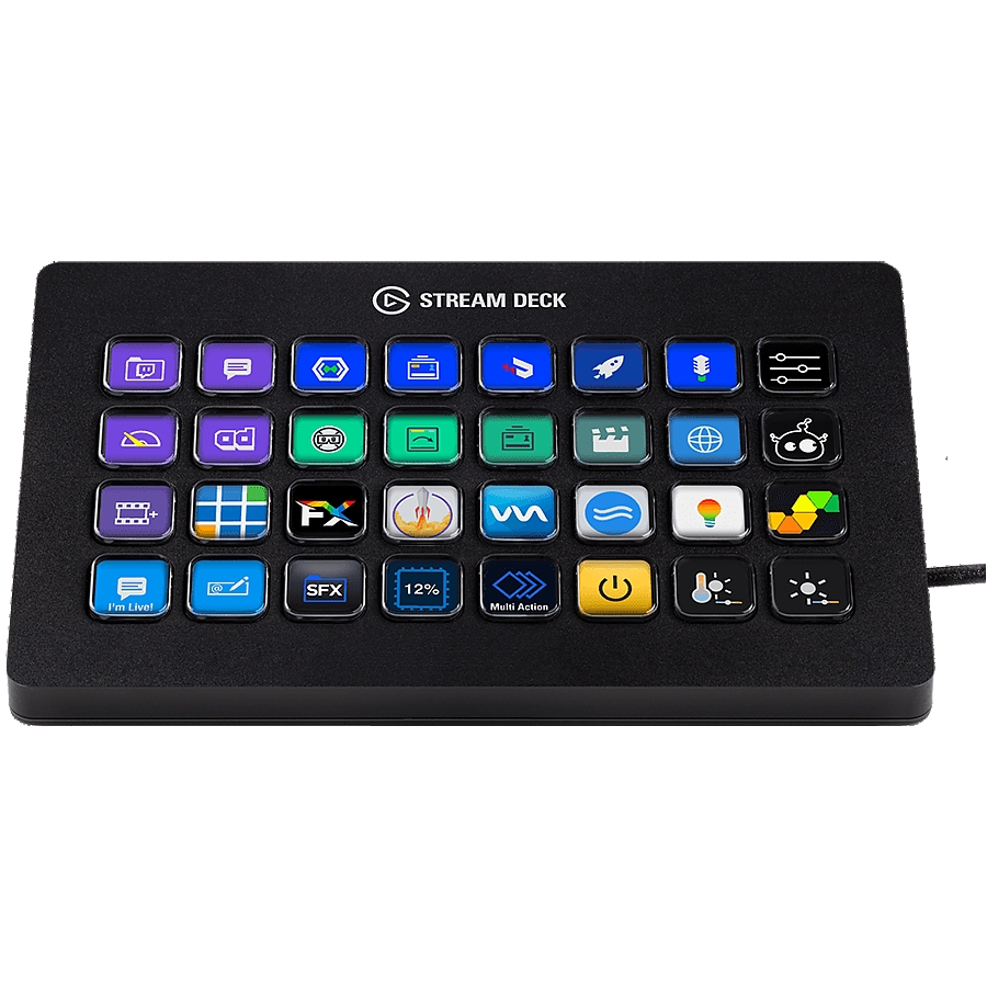 Elgato Stream Deck XL - Advanced Stream Control with 32 customizable LCD keys, for Windows 10 and macOS 10.13 or later