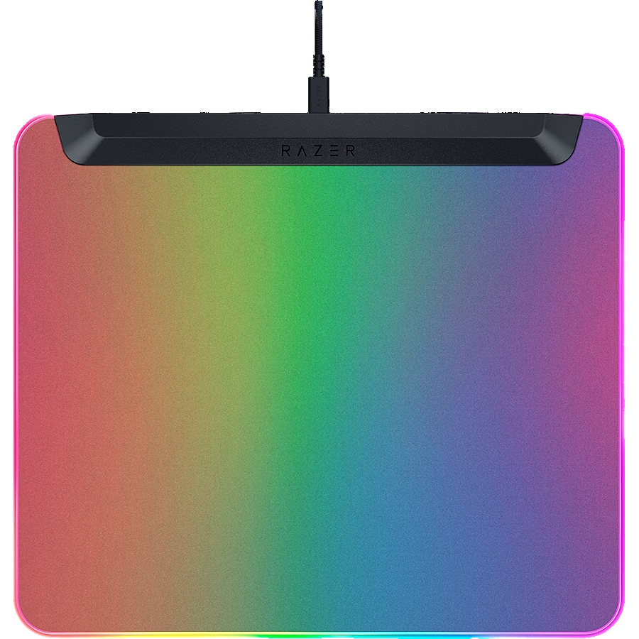 Razer Firefly V2 Pro, Fully Illuminated RGB Gaming Mouse Mat, Edge-to-Edge Backlit Design, 15-Zone Chroma Lighting, Integrated USB 2.0 Port