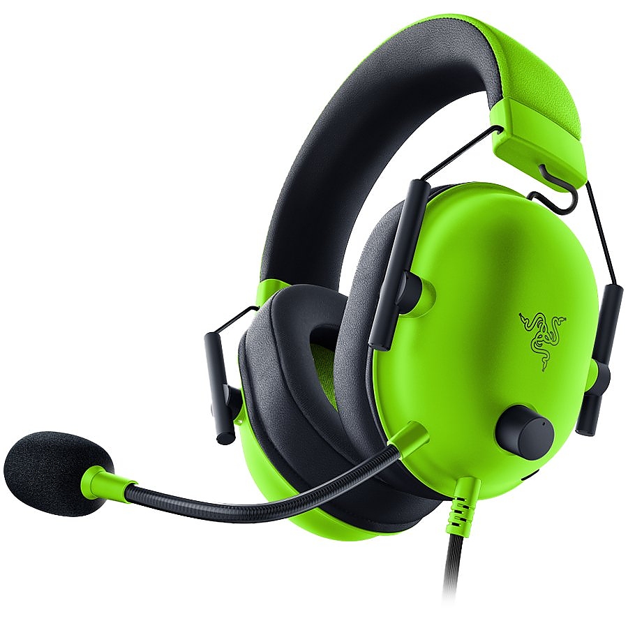 Razer BlackShark V2 X - Green, 12 Hz &ndash; 28 KHz Frequency Response, 32 Ω (1 kHz) Impedance, Razer TriForce Driver, Breathable memory foam, Advanced passive noise cancellation, Analog 3.5 mm Connection, 100 Hz &ndash; 10 kHz Microphone Frequency, 1.3 m