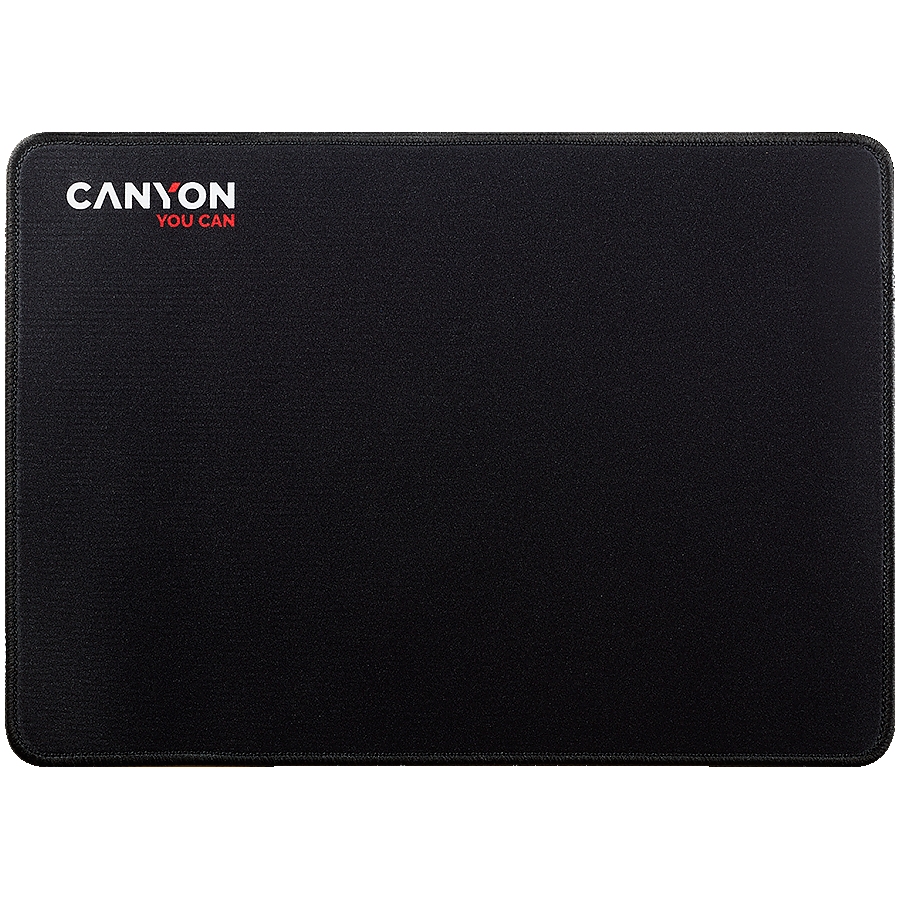 CANYON MP-4, Mouse pad,350X250X3MM,Multipandex,fully black with our logo (non gaming),blister cardboard