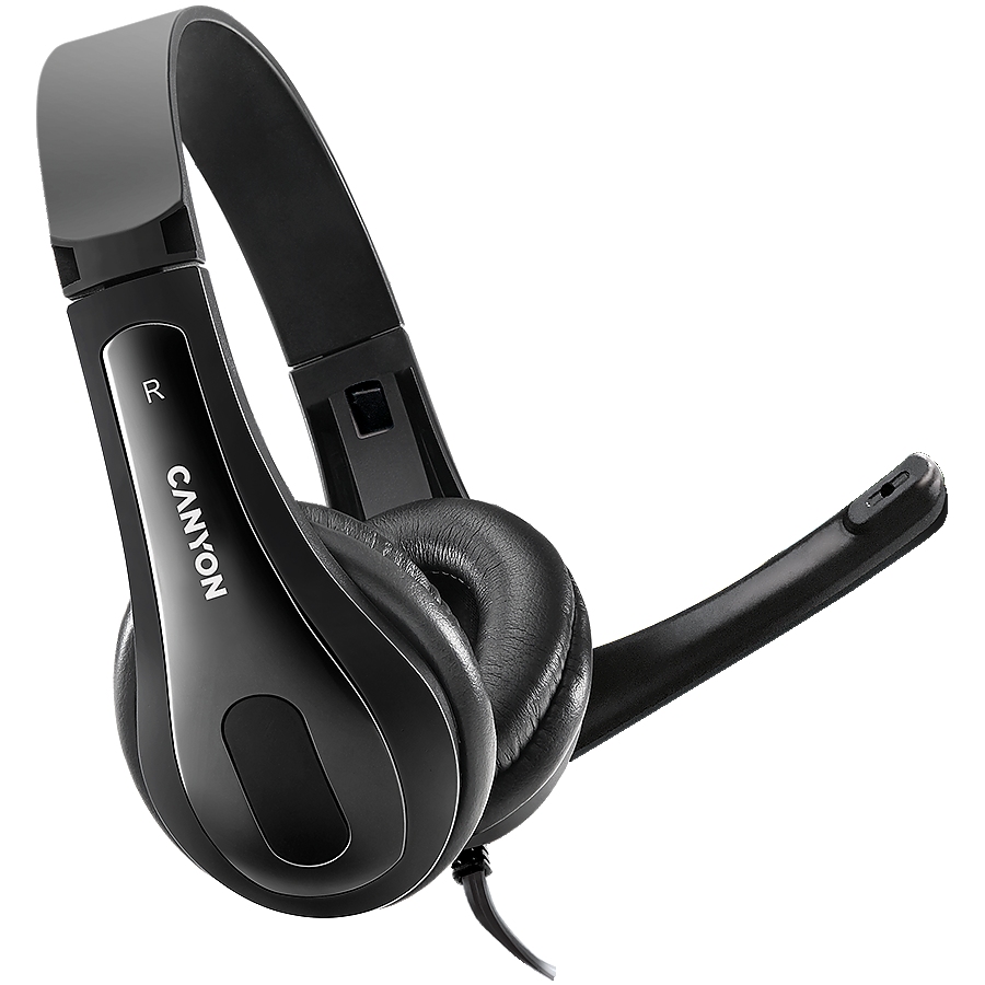 CANYON PC headset CHSU-1 PC Mic USB 2m Black