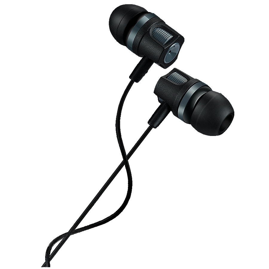 CANYON Stereo earphones with microphone, 1.2M, dark gray
