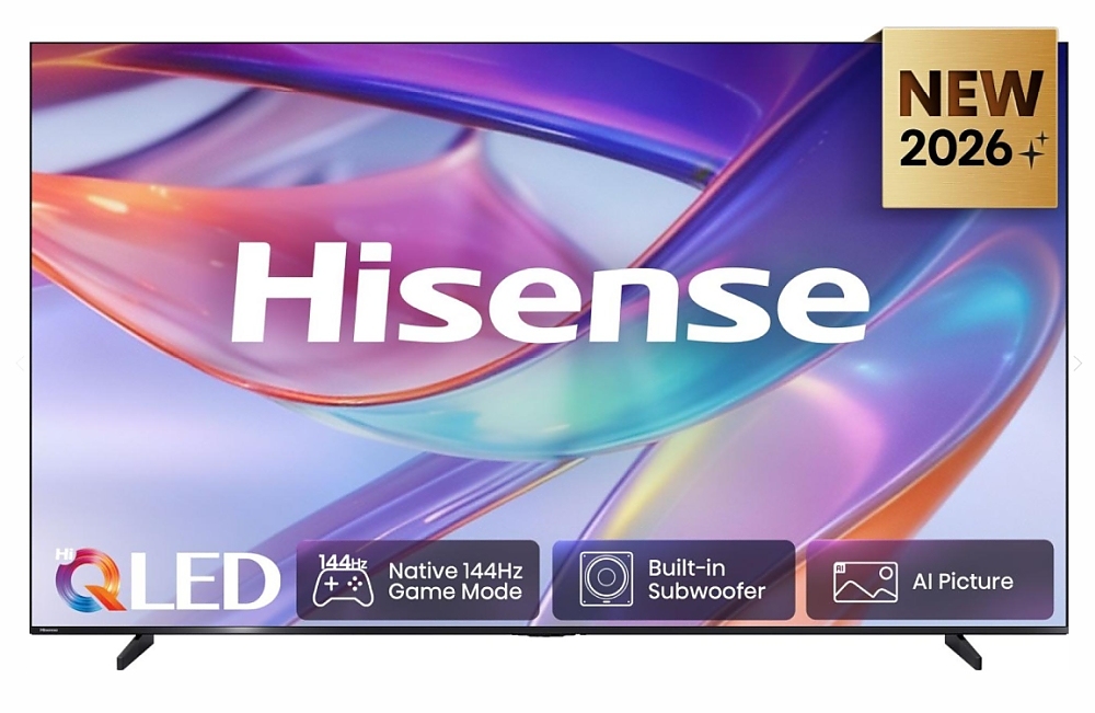 Hisense 98" E7S, 4K Ultra HD 3840x2160, Quantum Dot, 144Hz, Light Sensor,IPS, HDR 10+, HLG, Dolby Vision IQ, Dolby Atmos, Smart TV, WiFi 5GHz, WiFi Direct, BT, Anyview Cast, 4xHDMI, 2xUSB, LAN, CI+, DVB-T2/C/S2, Black