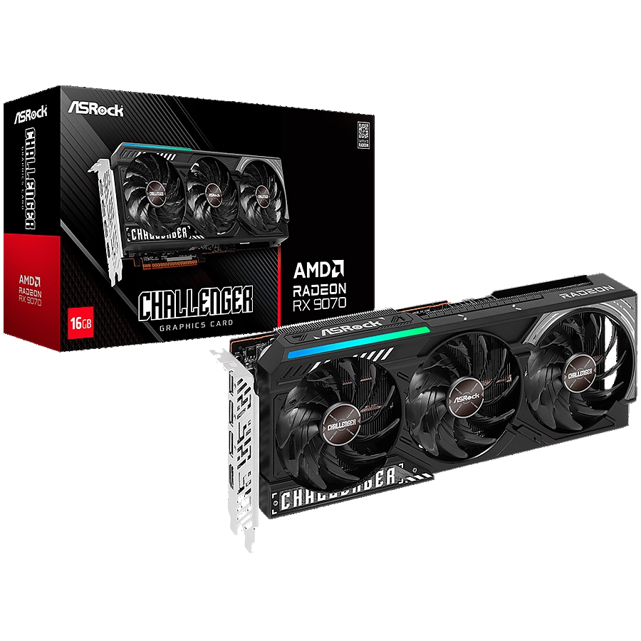 ASROCK Video Card AMD Radeon RX 9070 Challenger 16GB GDDR6 256-bit HDMI 3x DP