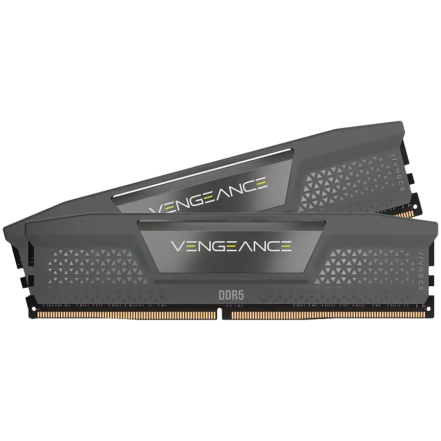 CORSAIR DDR5, 5600MT/s 16GB 2x8GB DIMM, Unbuffered, 40-40-40-77, 1Gbx16, Std PMIC, AMD EXPO & Intel XMP, VENGEANCE DDR5 Cool Grey Heatspreader, Black PCB, 1.25V