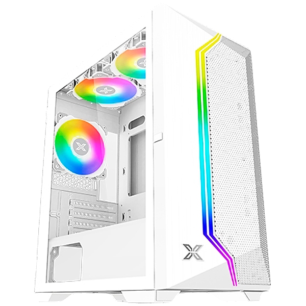 Xigmatek Gemini II Arctic EN48656, White, MATX/ Mini- ITX, U3x1+U2x2, Meshed Grill ARGB LED Frontpanel & Left TG, 3PCS X24F Arctic Fixed RGB Fan