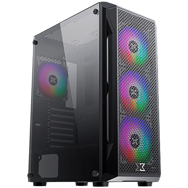 Xigmatek Gaming X EN46621, ATX/M-ATX/Mini ITX, USB3.0x1+USB2.0x2, Metal FP & Left TG, 4PCS X24F Fixed RGB Fan