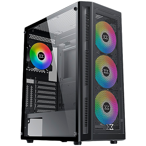 Xigmatek Master X EN46331 ATX/M-ATX/Mini-ITX, USB3.0x1+USB2.0x2, Meshed Grill FP & Left TG, 4PCS X20A Fan & LED Button Switch ARGB Fan Control PCB