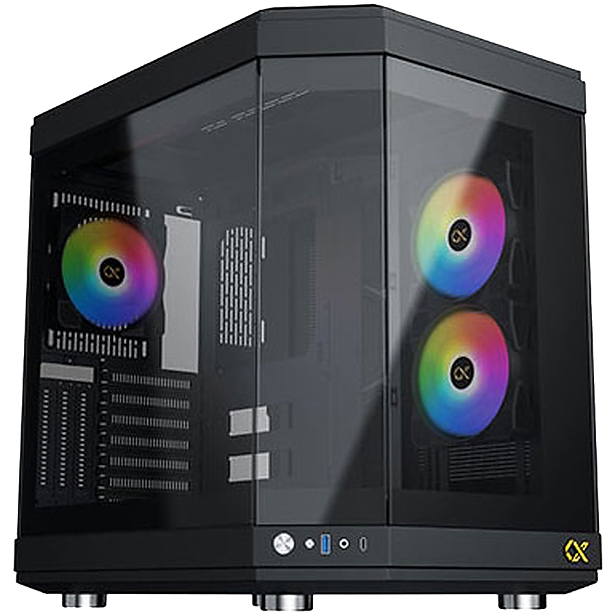 Xigmatek CUBI EN41938 Black , E-ATX/ATX/M-ATX/MINI ITX, USB 3.0 X 1, USB-C X 1,HD AUDIO, 3PCS TG, 6PCS Z20A & Galaxy II Fan Control Kit