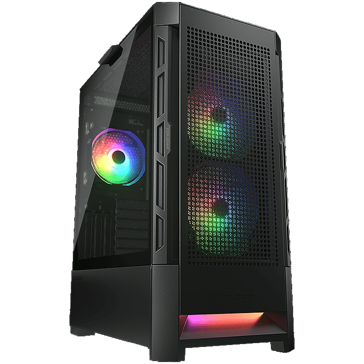 COUGAR DUOFACE RGB PC Case, Mid Tower, Black