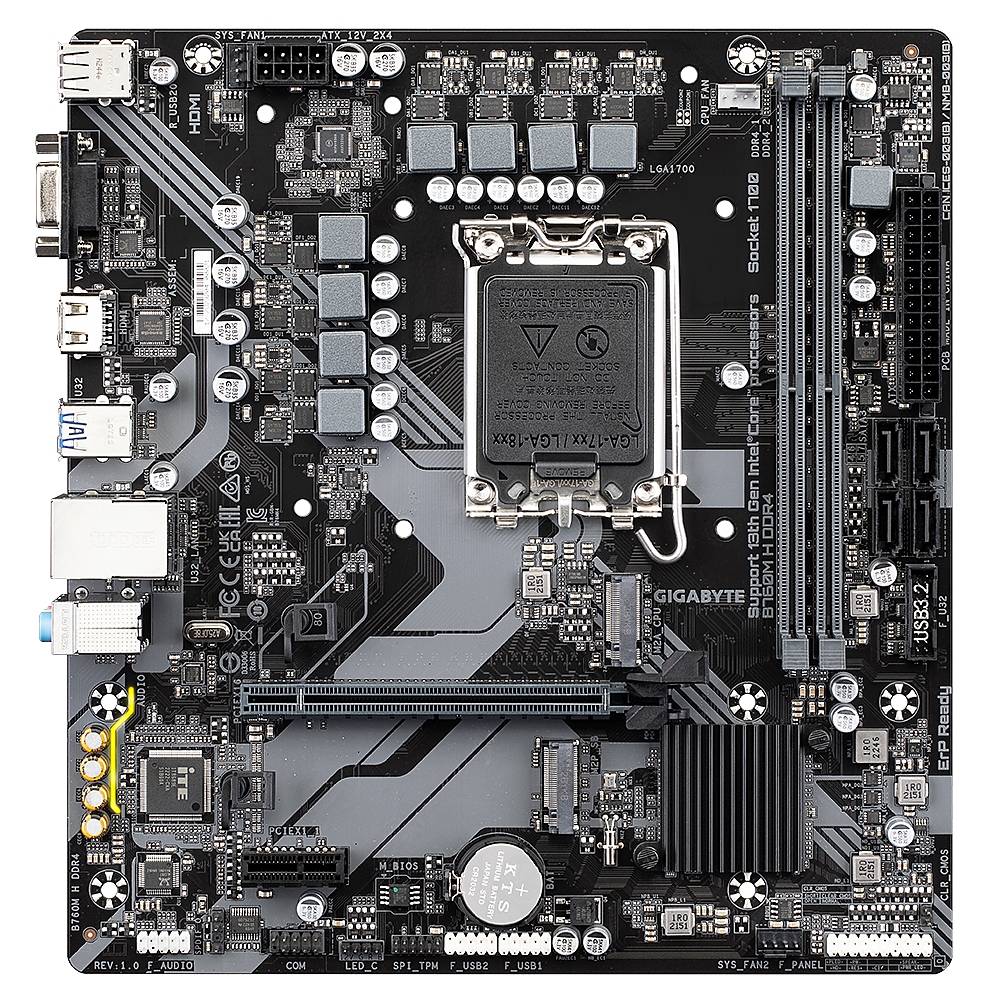 Дънна платка GIGABYTE B760M H, socket 1700