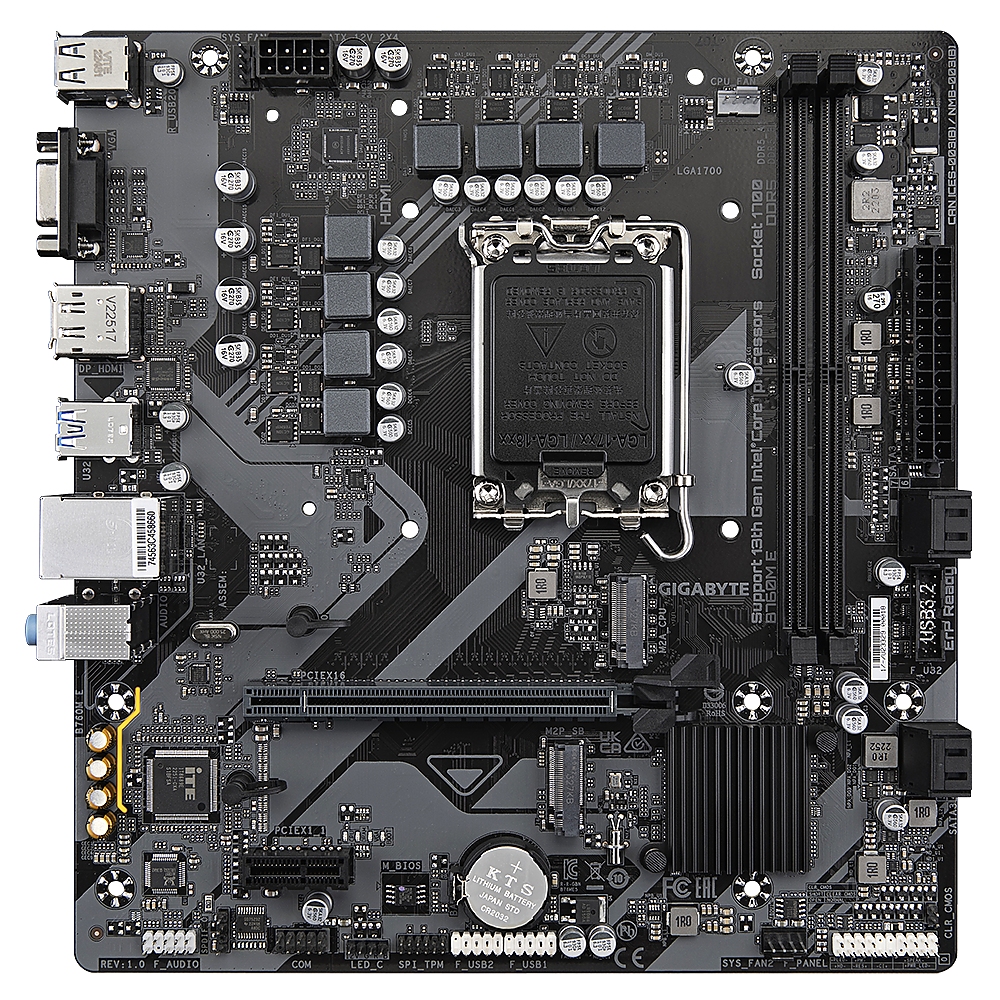 Дънна платка GIGABYTE B760M E DDR5, socket 1700