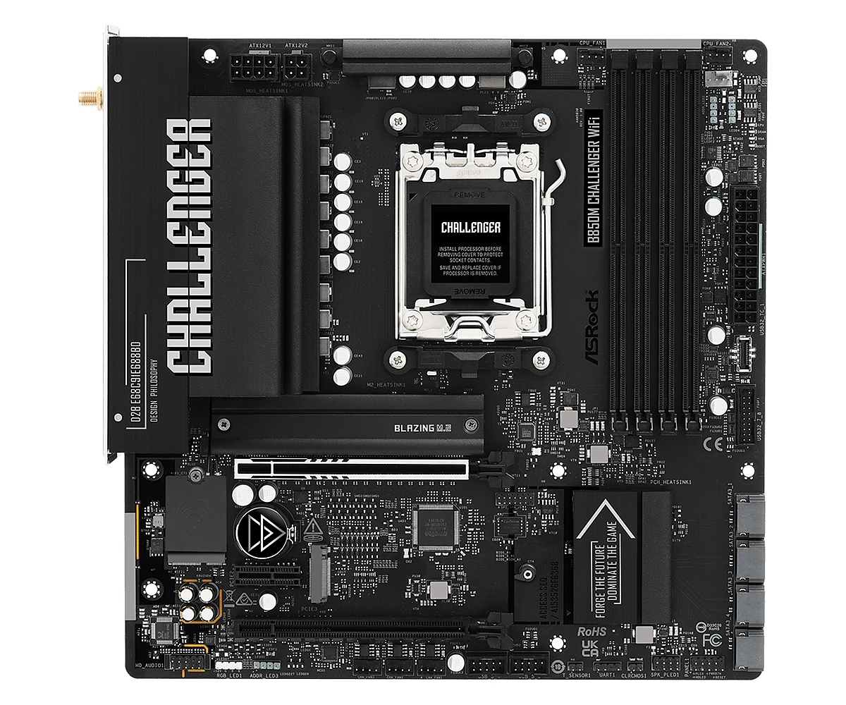 Дънна платка ASRock B850M CHALLENGER WIFI socket AM5