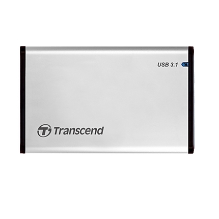 Transcend 0GB StoreJet 2.5" (SATA), USB 3.1, Aluminum housing
