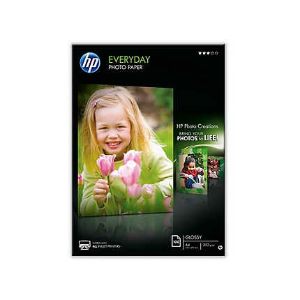 HP Everyday Glossy Photo Paper-100 sht/A4/210 x 297 mm