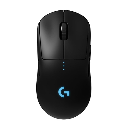 Logitech G Pro Wireless Mouse, Lightsync RGB Logo, Lightspeed Wireless 1ms, HERO 25K DPI Sensor, 400 IPS, Programmable Buttons, On-board Memory, Lightweight 80g, Black
