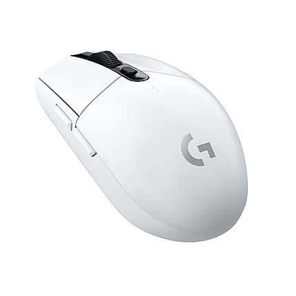 Logitech G305 Wireless Mouse, Lightsync RGB, Lightspeed Wireless, HERO 12K DPI Sensor, 400 IPS, 6 Programmable Buttons, White