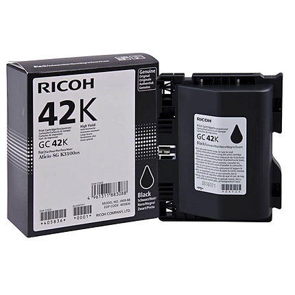 Мастило гел RICOH GC42K, 10000 копия , Черен