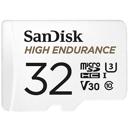 Карта памет SANDISK High Endurance, microSDXC, 32GB, U3, 100 Mb/s, SD адаптер