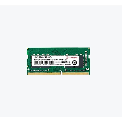 Transcend 8GB 260pin SO-DIMM DDR4 2666 1Rx8 1Gx8 CL19 1.2V