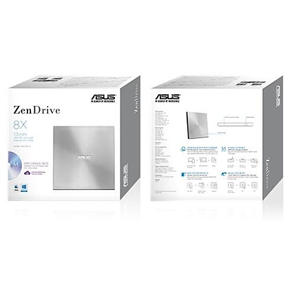 DVD Writer ASUS ZenDrive U7M Ultra-slim, USB 2.0, Silver
